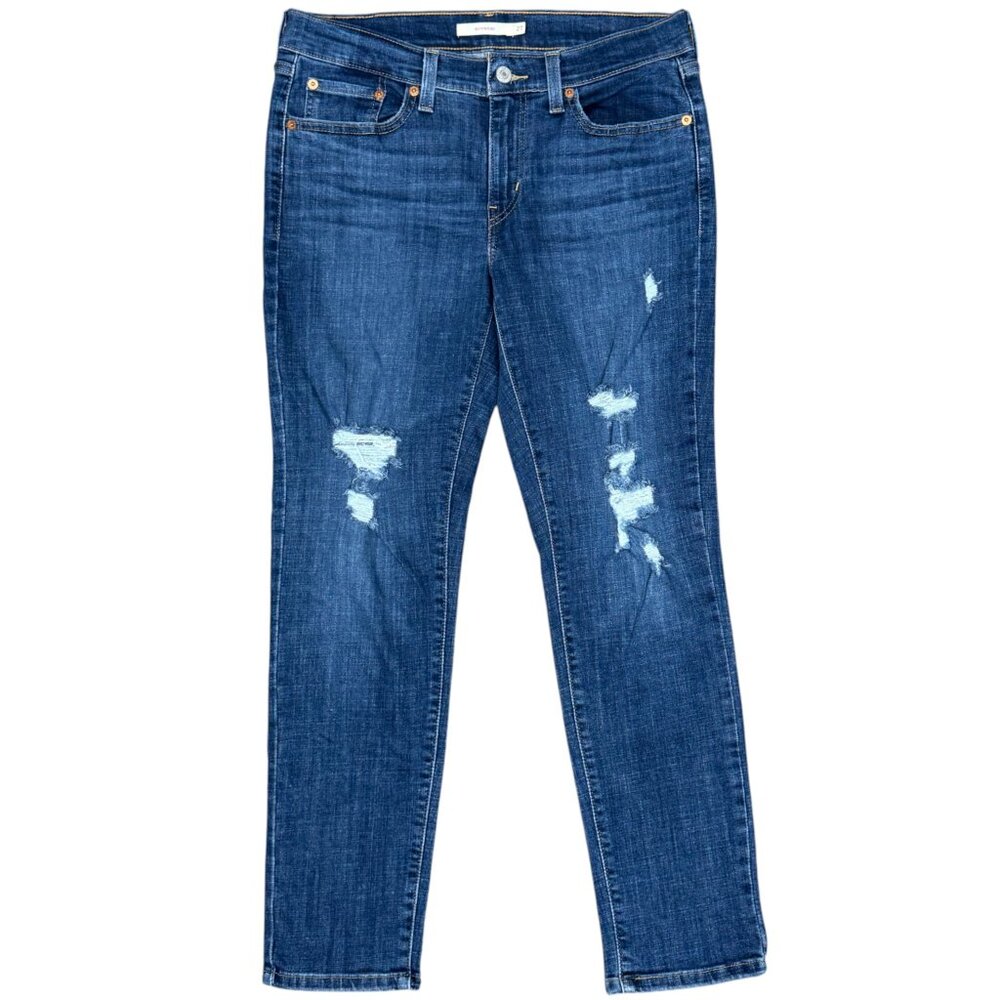 EUC Women's LEVI'S Boyfriend Distressed Low Rise‎ Jeans | Size 27